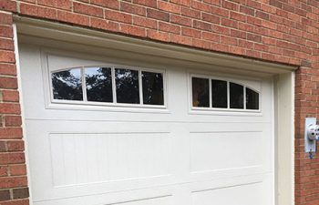 White panel garage doors with windows