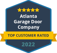 atlanta garage door company top customer rated badge 2022