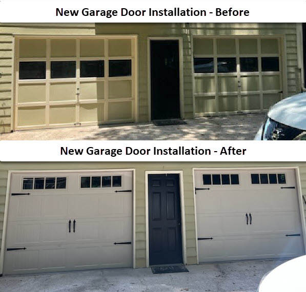 New garage door installation in Lawrenceville