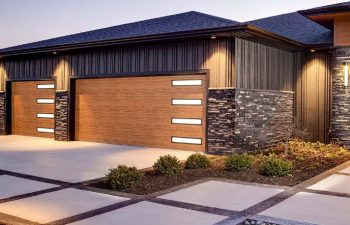 Clopay Modern Steel™ Ultra-Grain® Plank garage door